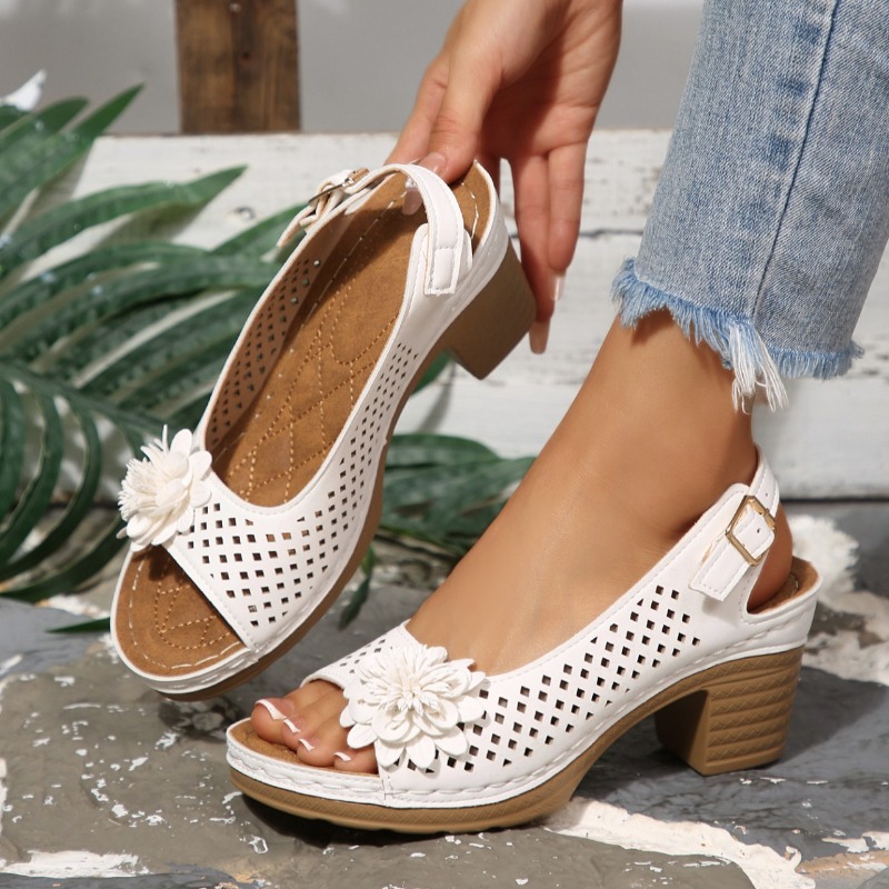 Women Fashion Trend 2026 - Women Chunky Heel Sandals Summer 2026