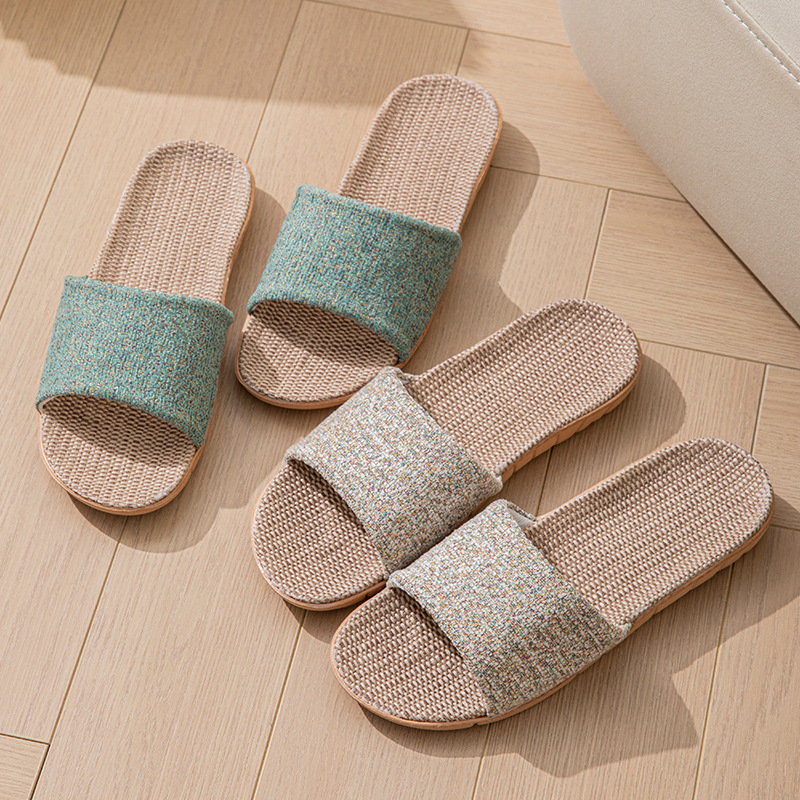 Women Fashion Trend 2026 - Hemp Casual Women's Slippers Home Flats