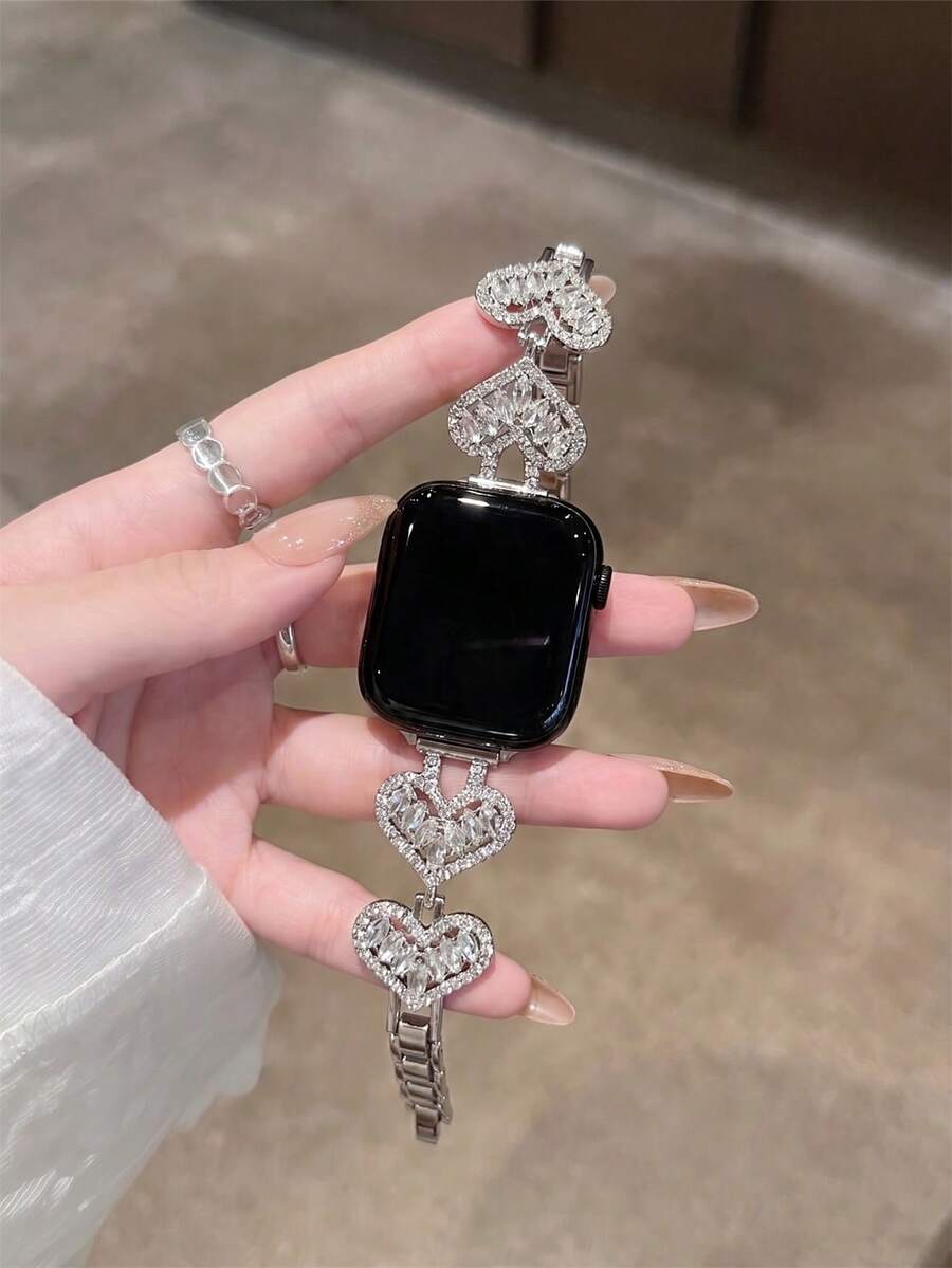 Women Fashion Over 40 - Luxury Heart Diamond Hollow Design Bracelet