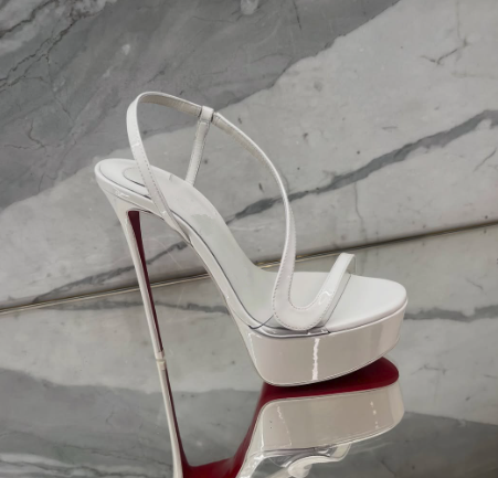 Women Fashion Trend 2026 - Metallic Leather Platform Stilettos Sandals sexy