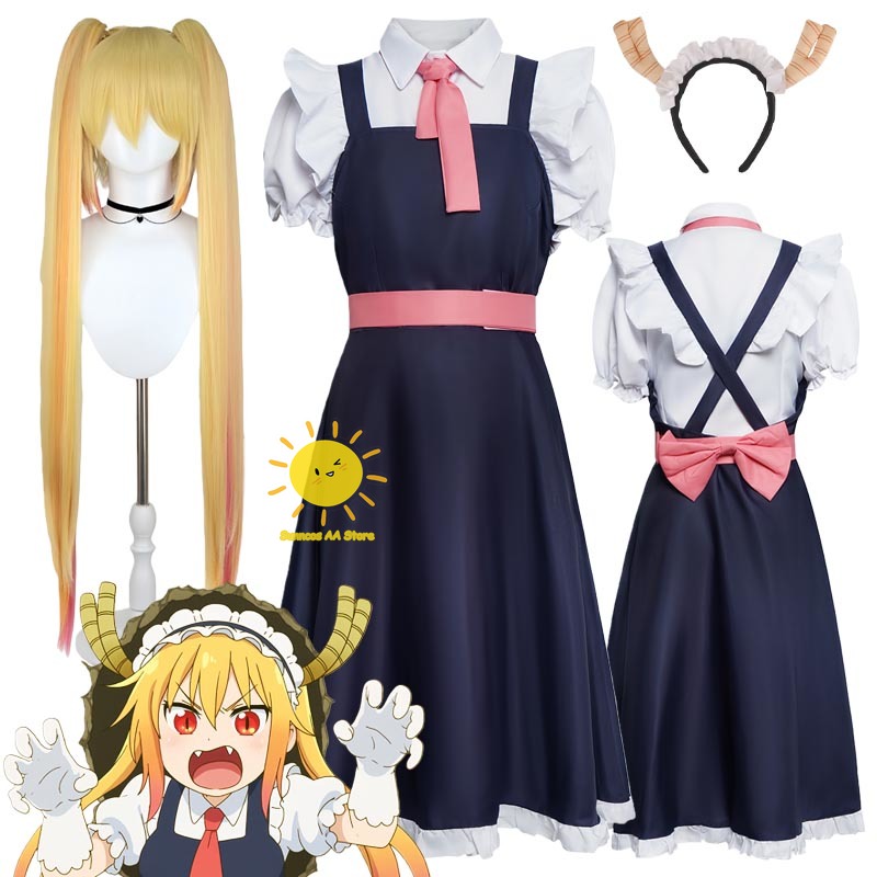 Belted Shirt Dress - Anime Miss Kobayashi's Dragon Maid Cosplay