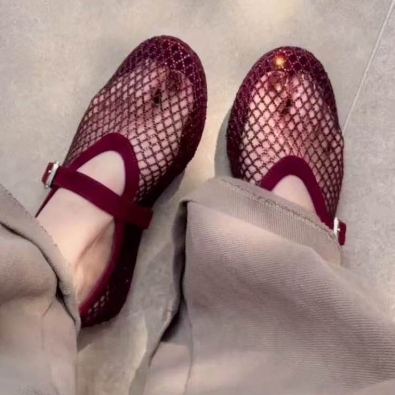 Women Fashion Trend 2026 - Hollow Rhinestone Baotou Sandals Women 2026