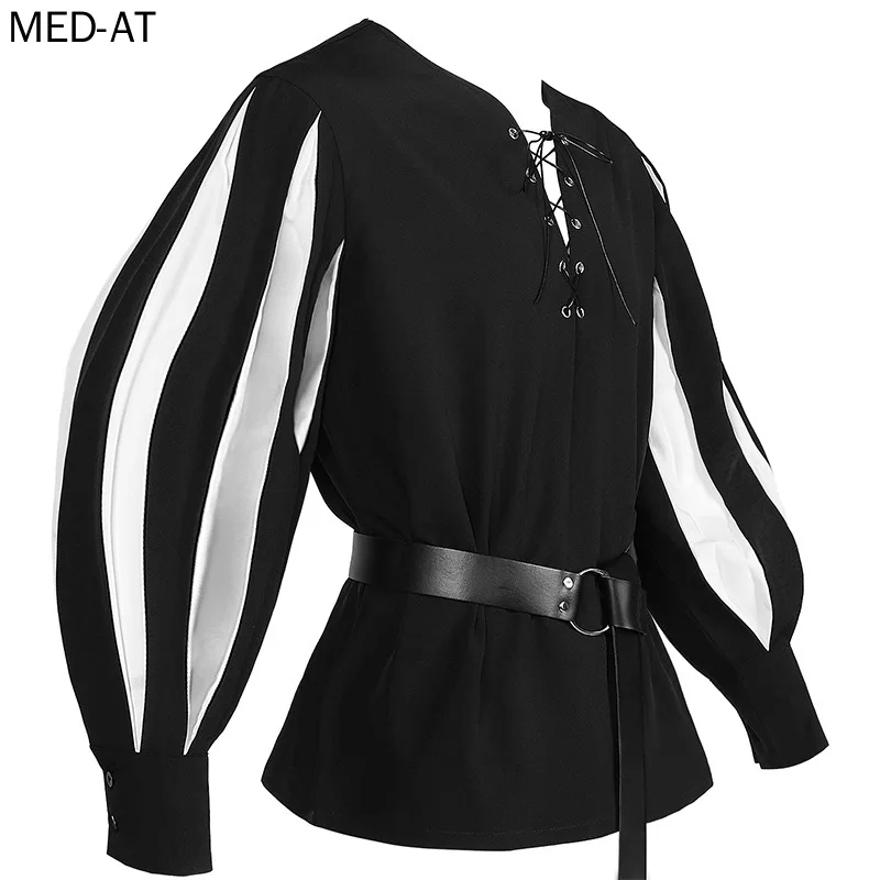 Belted Shirt Dress - Men's Medieval Cosplay Halloween Warrior Knight
