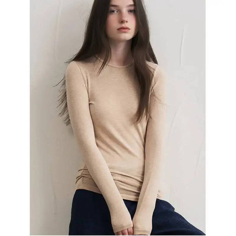 Trend Women Fashion - Women Cashmere Blend Long Sleeve Top
