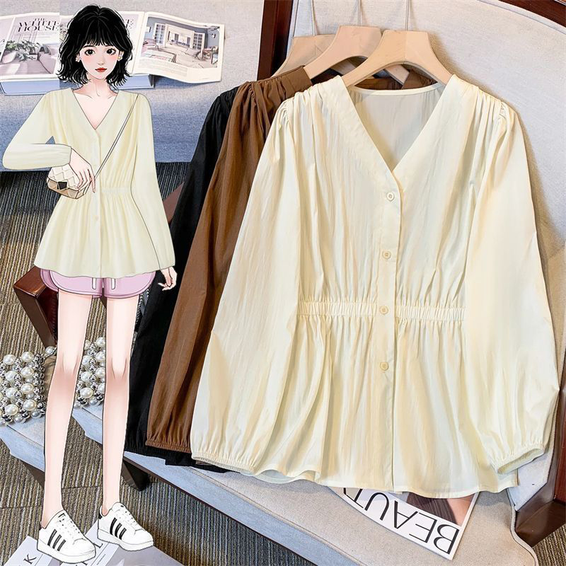 200 Pounds Plus Size Office La - Puff Sleeve Blouse 评论和价格