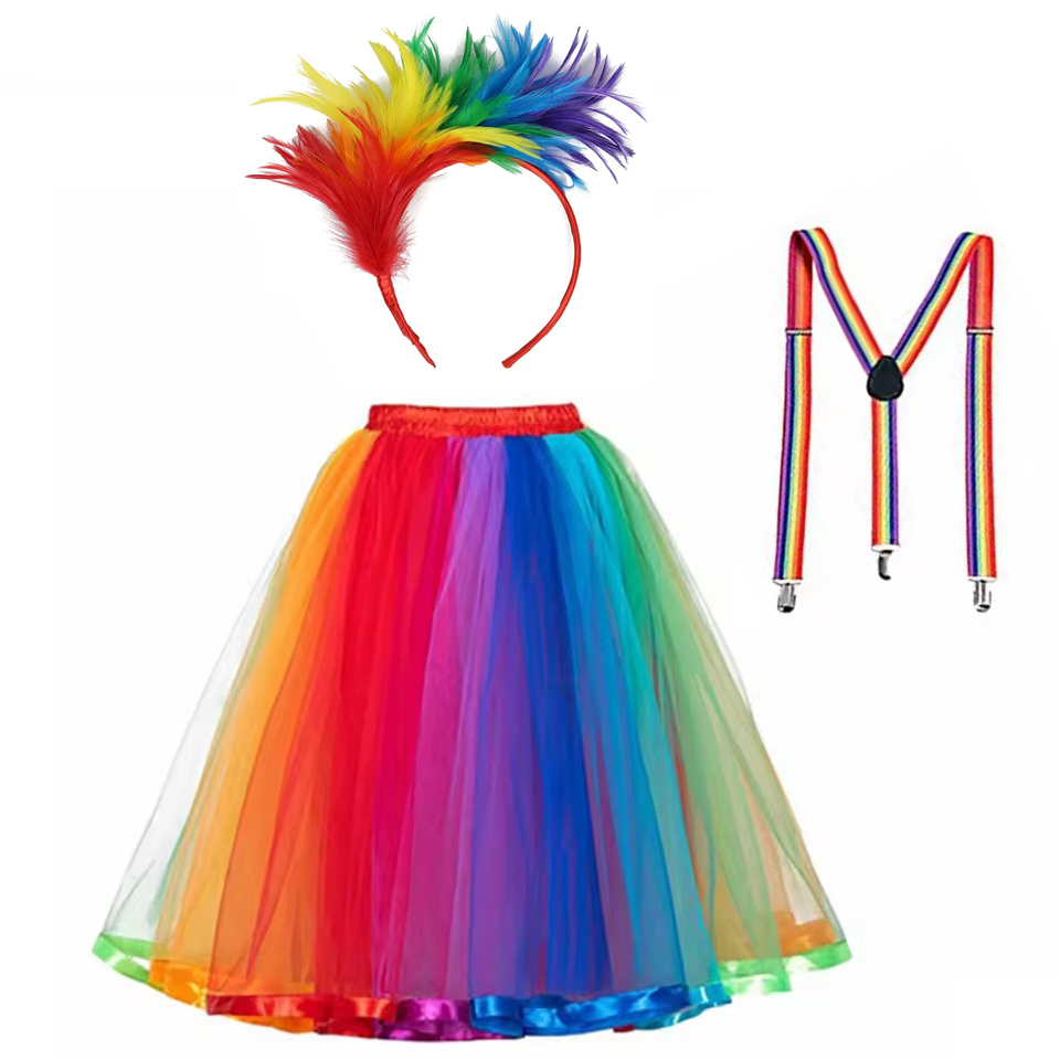 Rainbow Headband Strap Sleeve  - Belted Shirt Dress 评论和价格