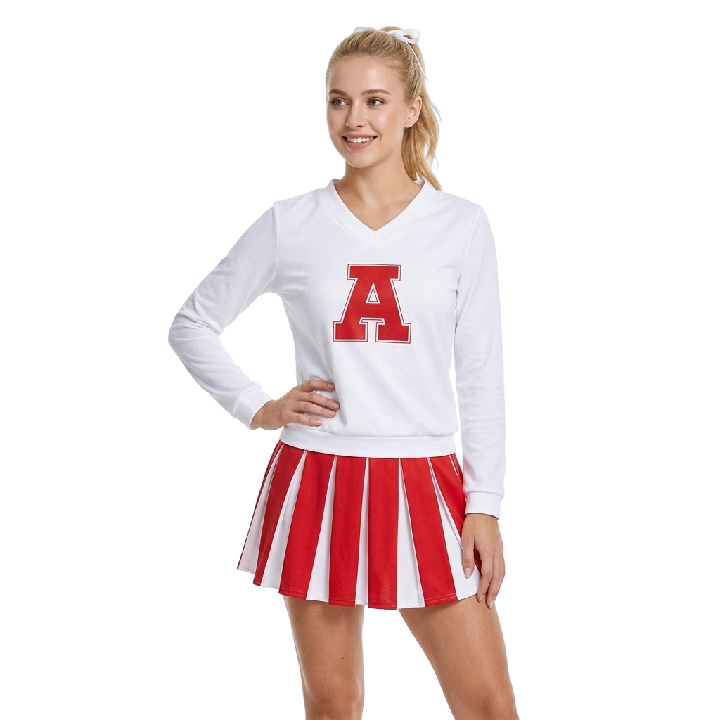 Betty Nerd Cheerleader Uniform - Pleated Skirt Women 评论和价格