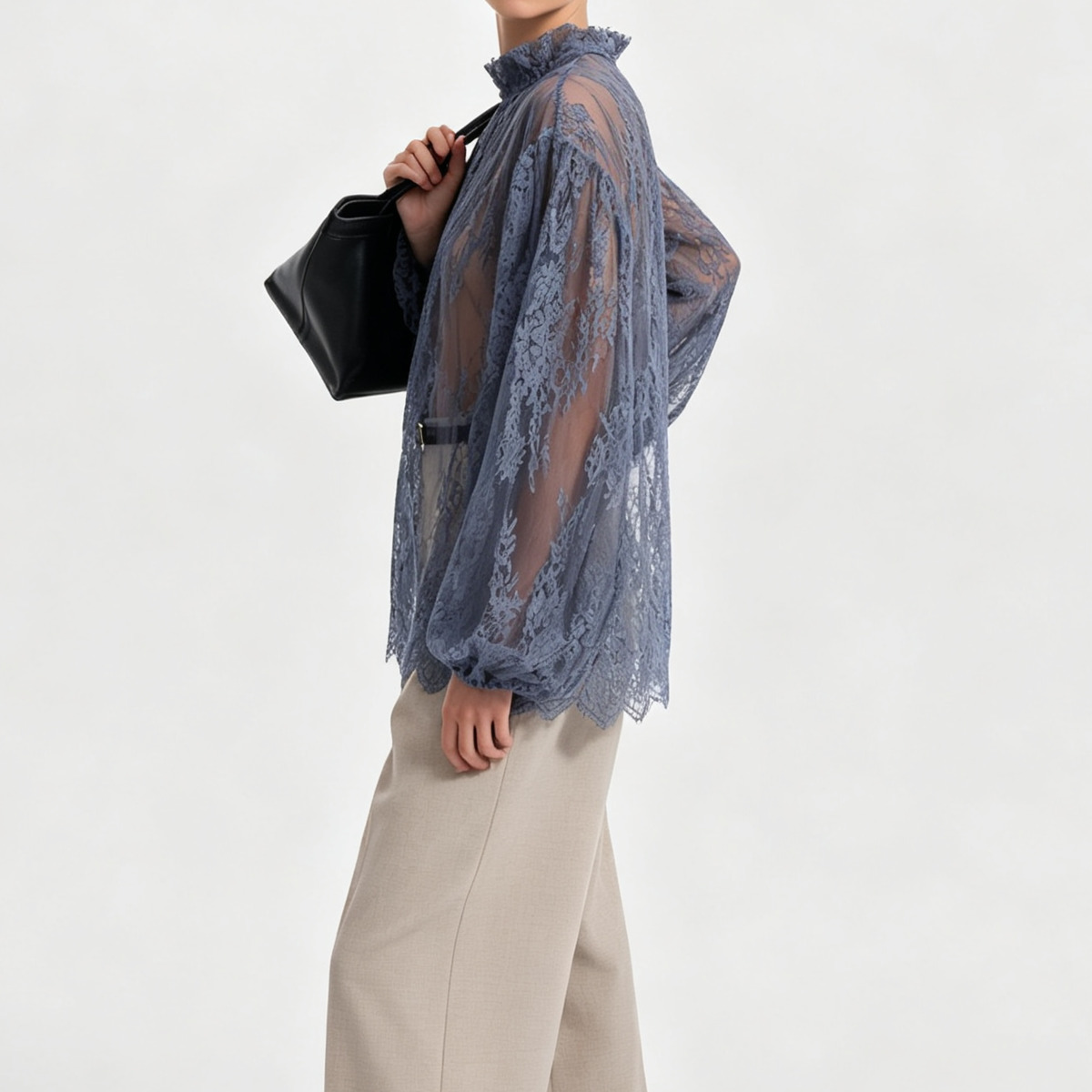 IG 2026 Women's Sheer Lace Blo - Puff Sleeve Blouse 评论和价格