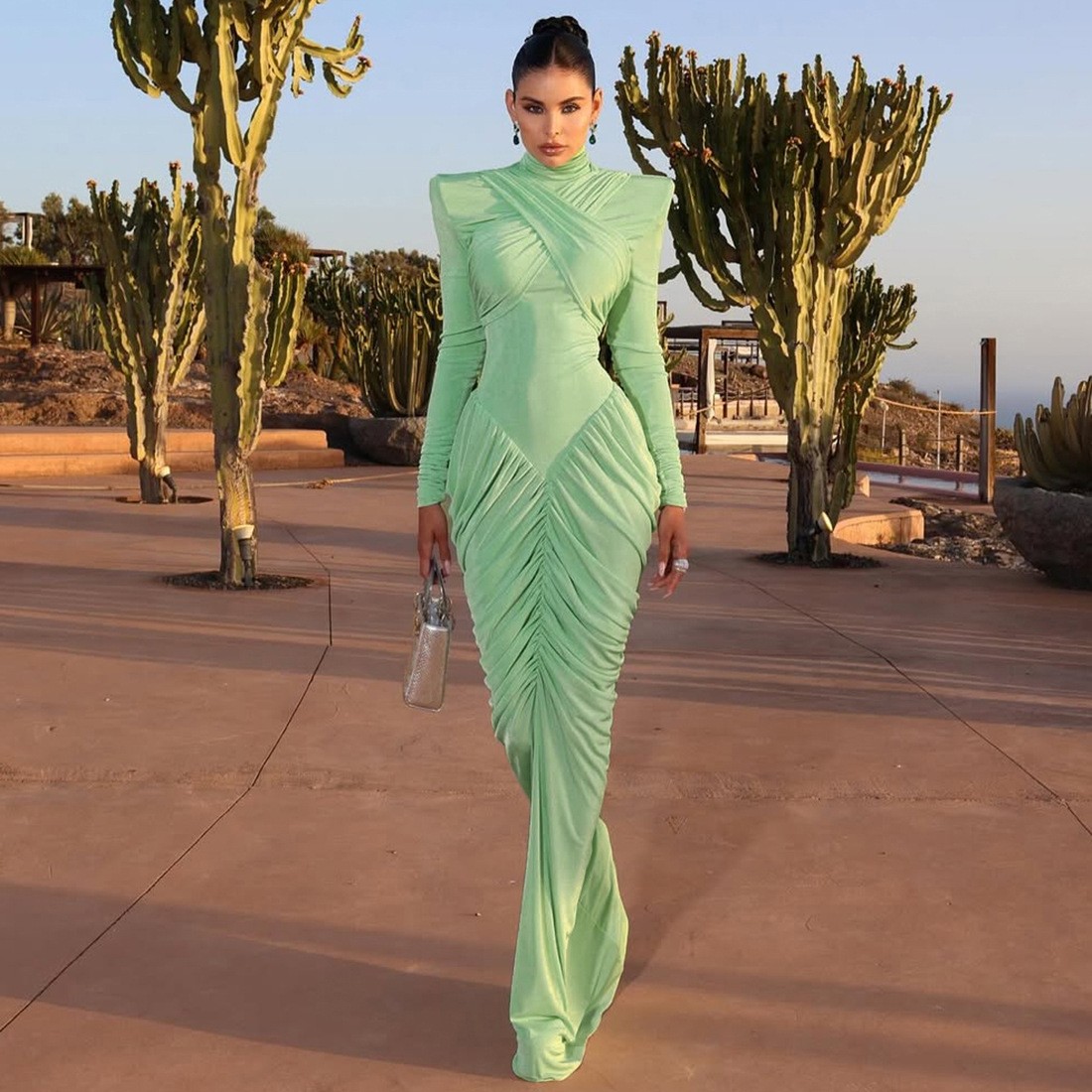Elegant Party Dress For Woman  - Women'S Fashion Jersey 评论和价格