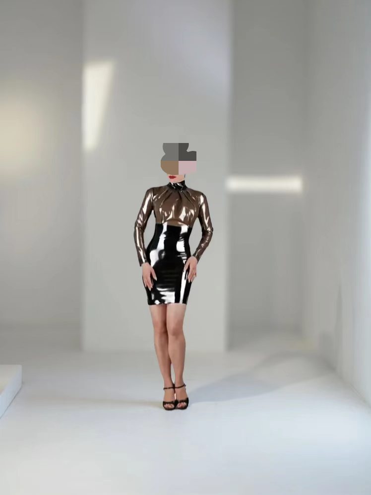 Handmade Black Natural Latex P - Bodycon Dress Women 评论和价格