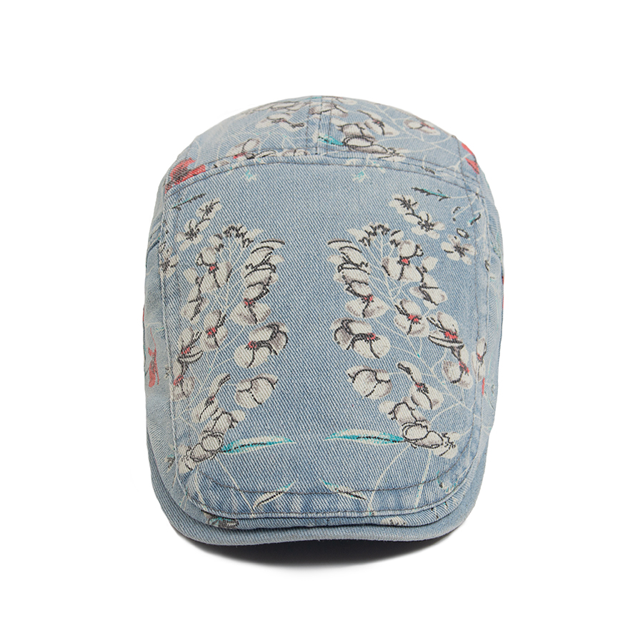 New Vintage Print Denim Beret  - Women Fashion Nz 评论和价格