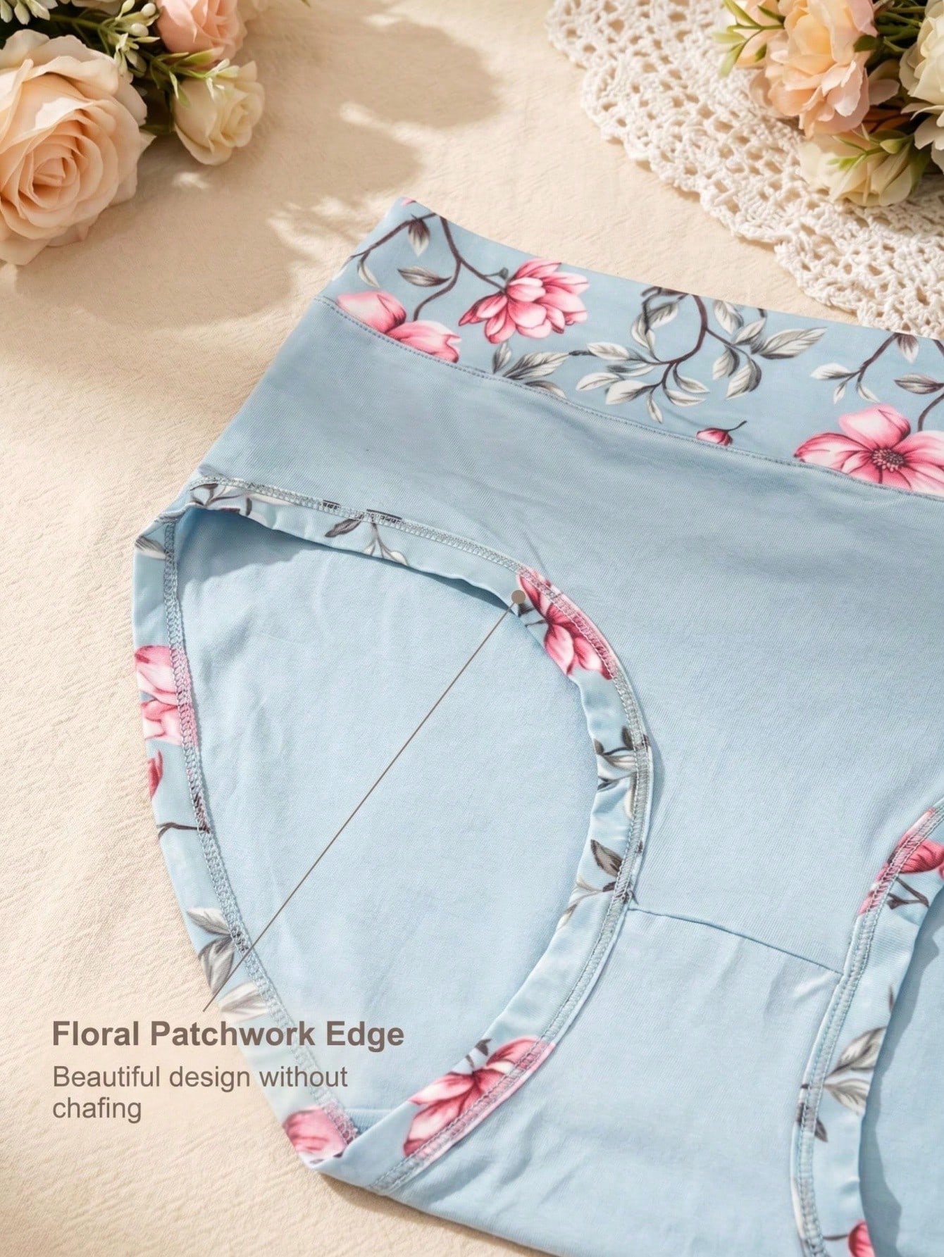 5PCS Plus Size Women's Flower  - Trend Women Fashion 评论和价格