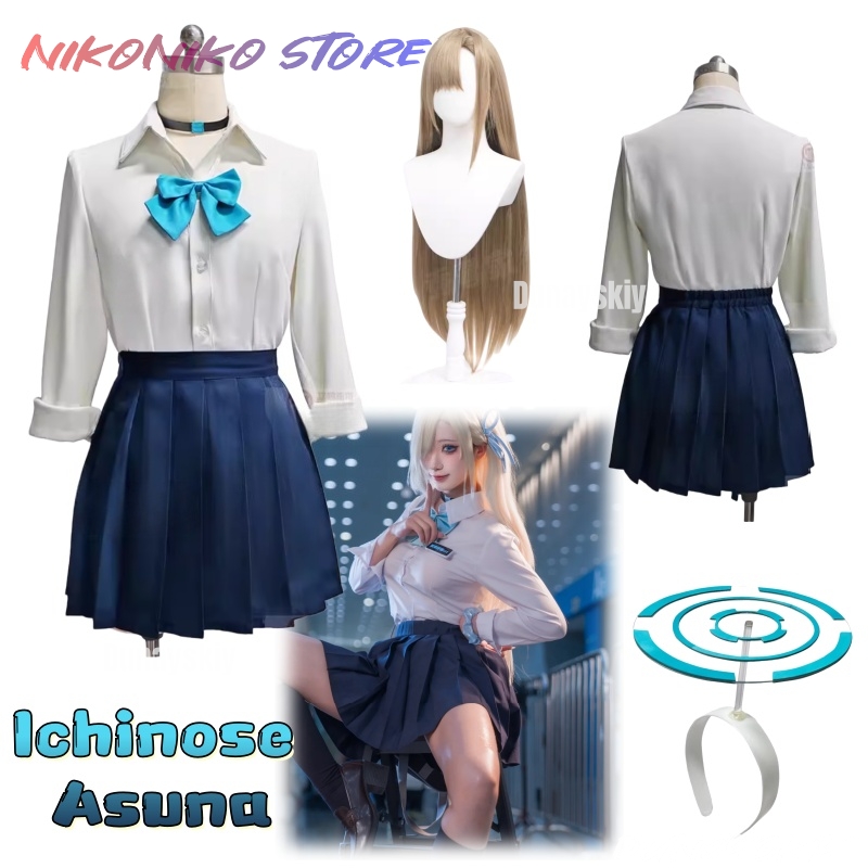 Game Blue Archive Cosplay Ichi - Pleated Skirt Women 评论和价格