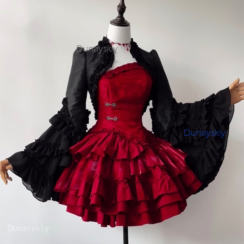 Gothic Party Vampire Lolita Ou - Puff Sleeve Blouse 评论和价格