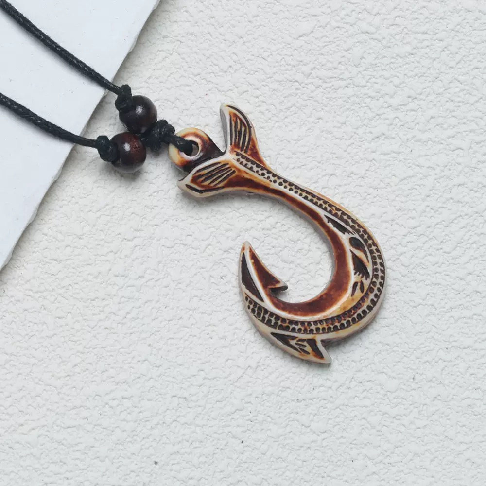 NZ Maori Fish Hook Charm Neckl - Women Fashion Nz 评论和价格