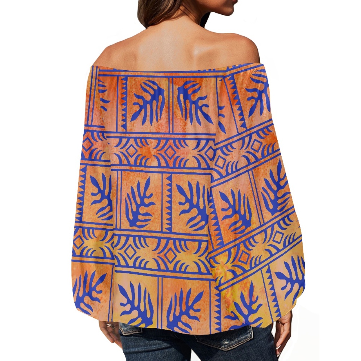 Polynesian Tribal Clothing Sam - Puff Sleeve Blouse 评论和价格