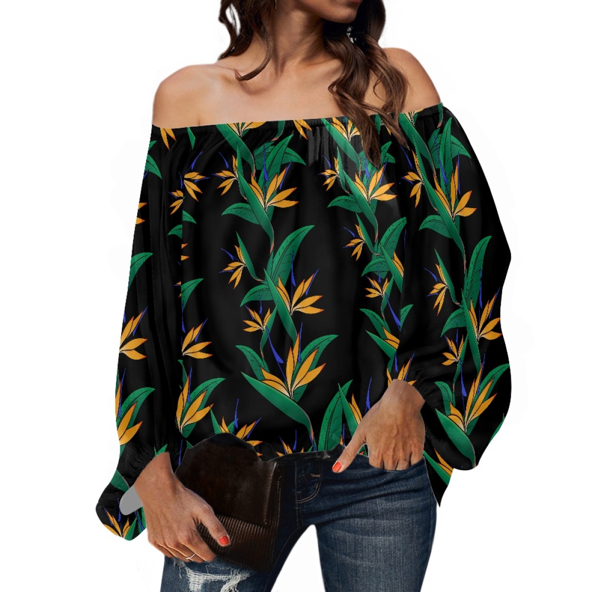 Polynesian Tribal Clothing Sam - Puff Sleeve Blouse 评论和价格