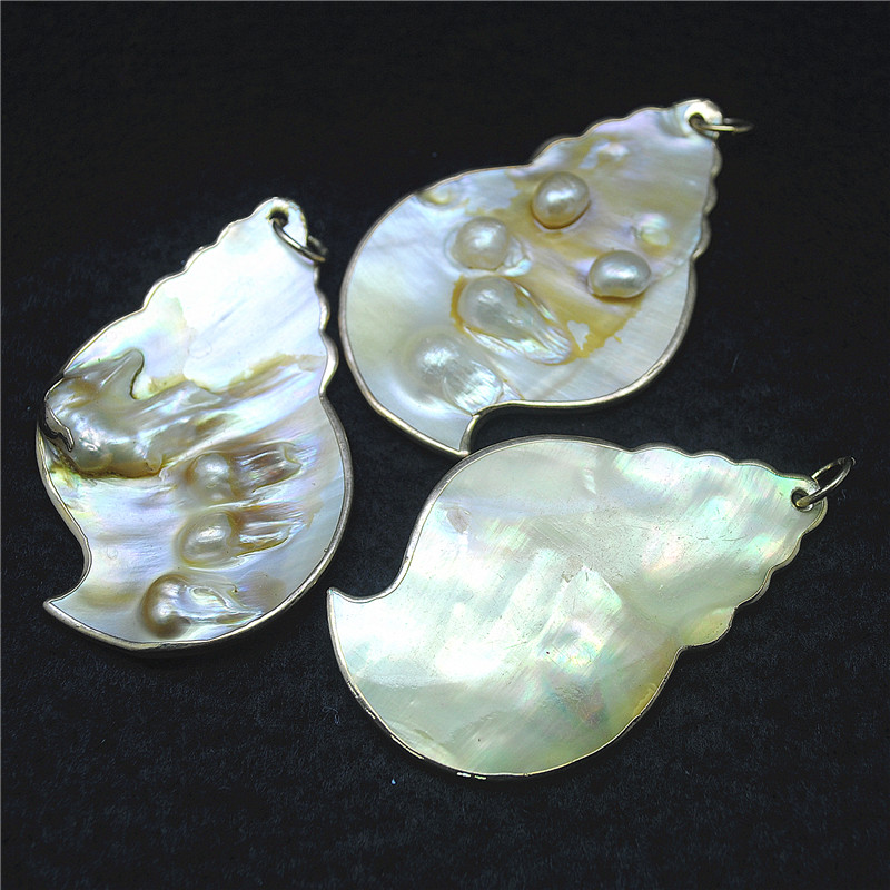 3PCS Nature Shell Pendants Mot - Women Fashion Nz 评论和价格
