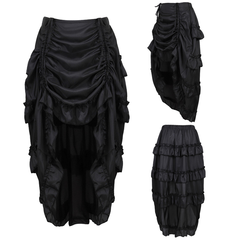 Steampunk Women Skirts Gothic  - Pleated Skirt Women 评论和价格