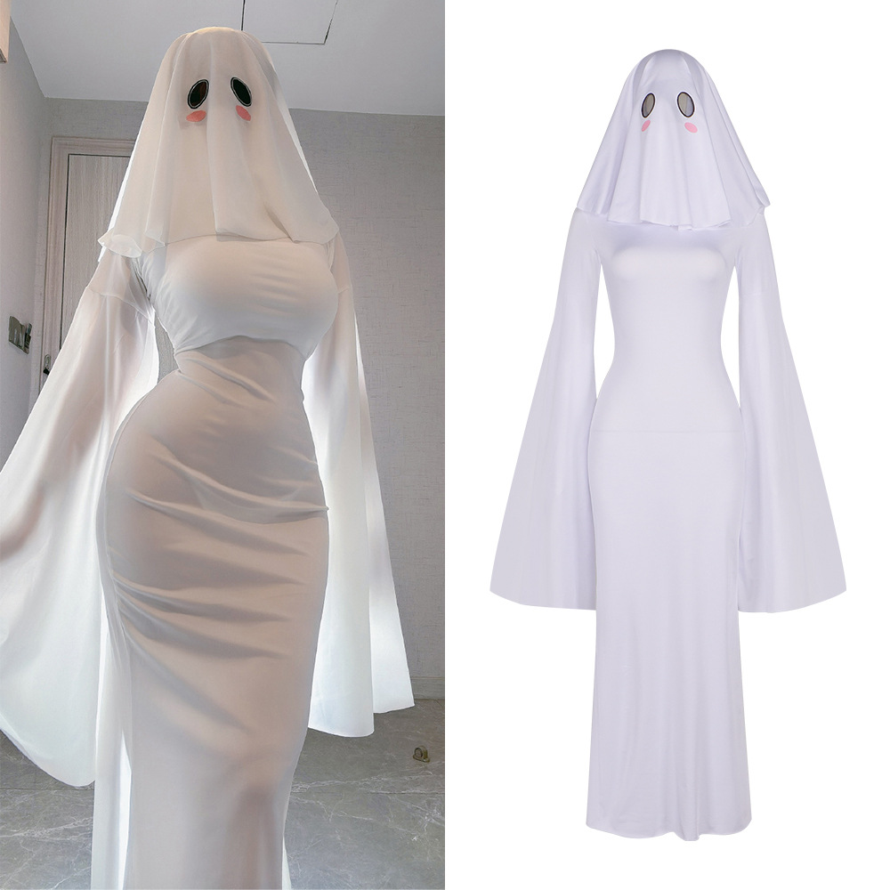 Anime Ghost Female Cosplay Cos - Bodycon Dress Women 评论和价格