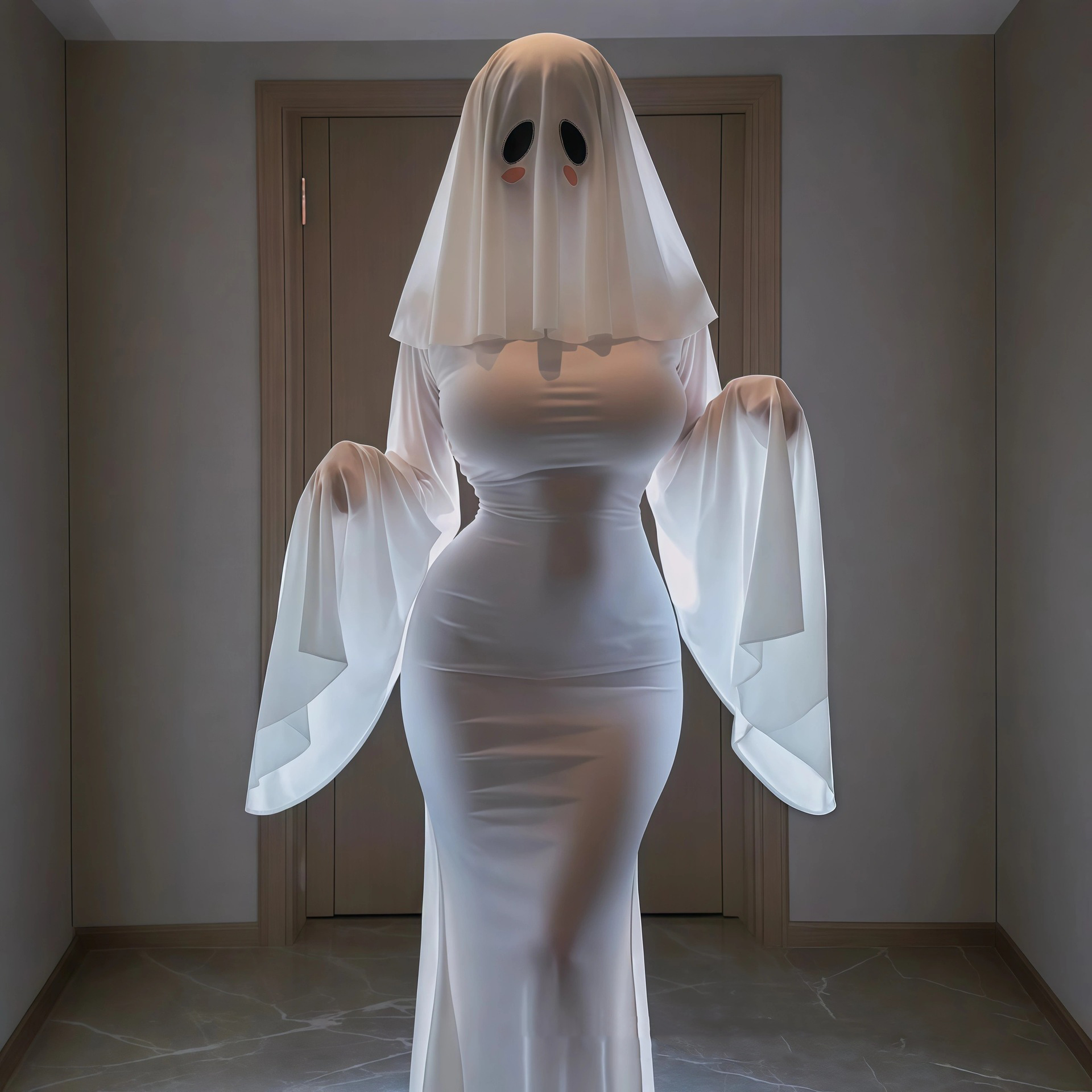 Anime Ghost Female Cosplay Cos - Bodycon Dress Women 评论和价格