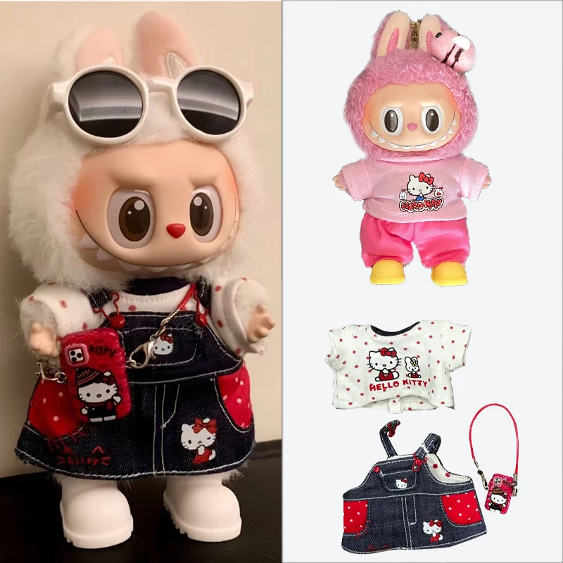 15 17cm For Labubu Doll Polka  - Belted Shirt Dress 评论和价格