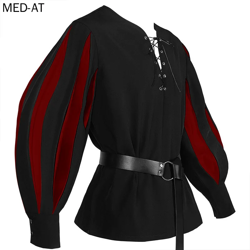 Men's Medieval Cosplay Hallowe - Belted Shirt Dress 评论和价格