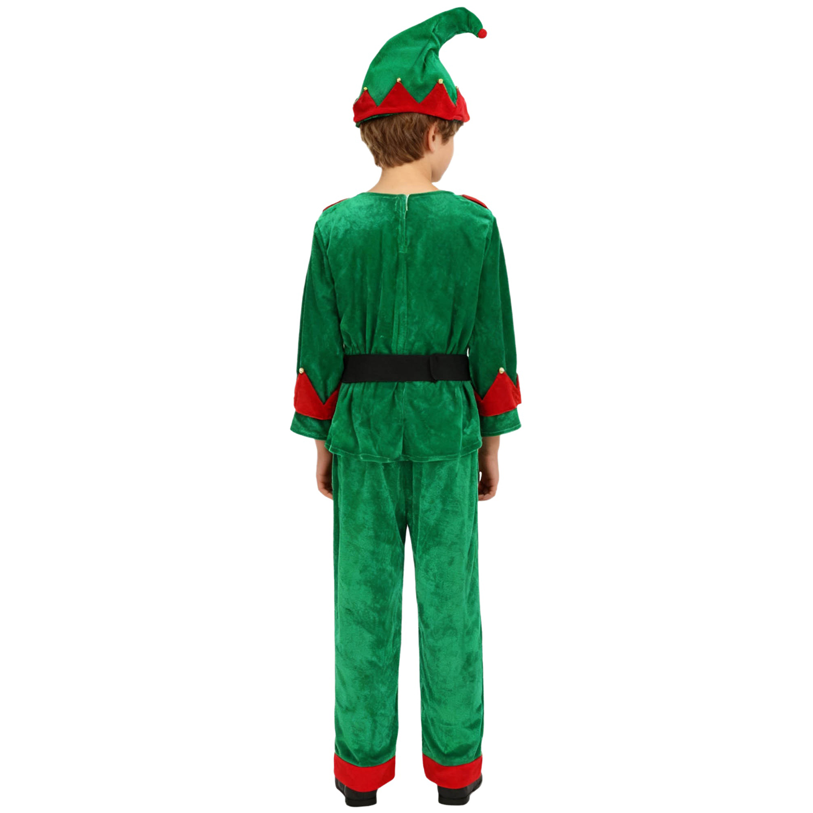 Boys Christmas Elf Costume Xma - Belted Shirt Dress 评论和价格
