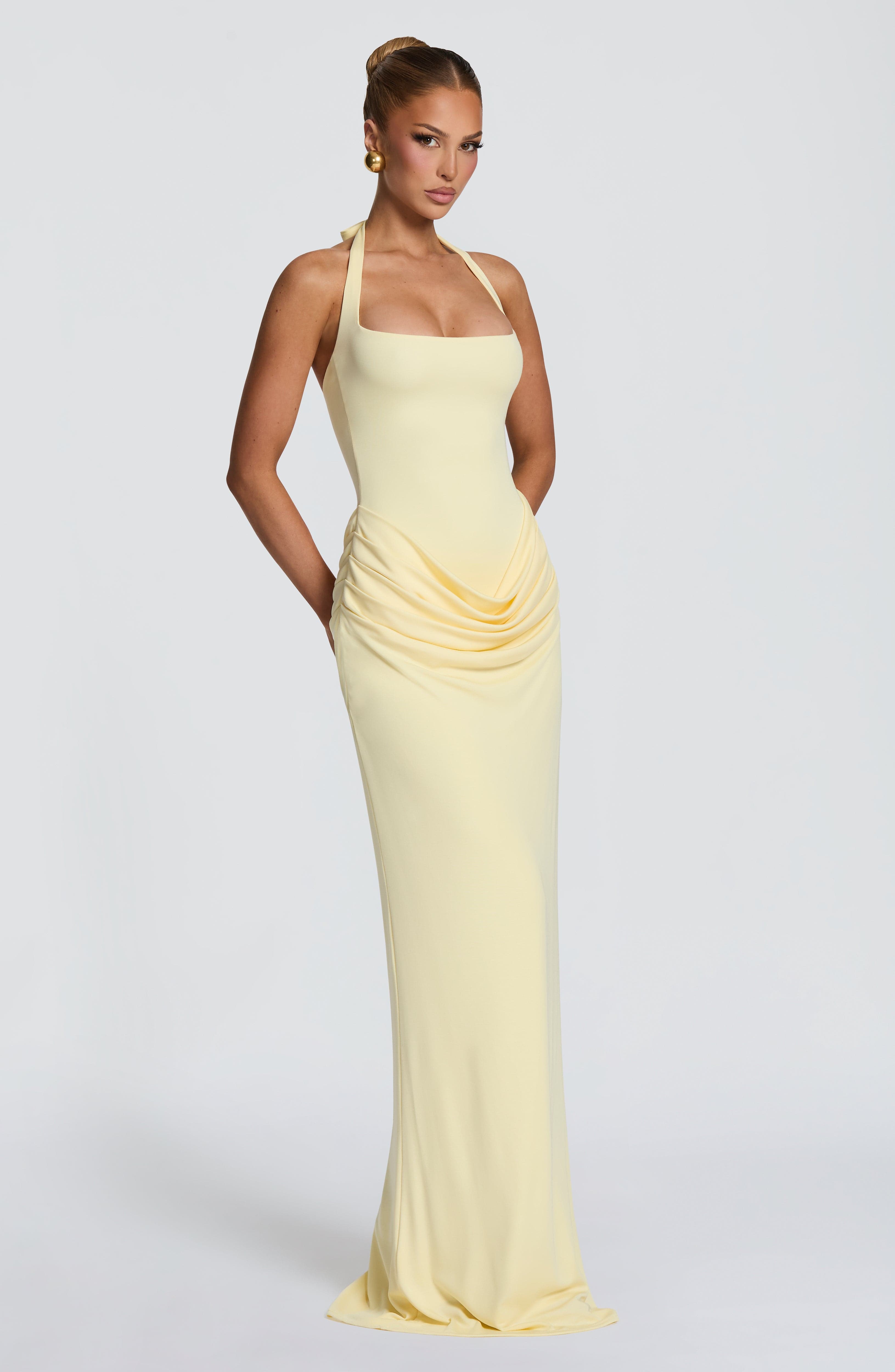 Halter Square Neck Maxi Dress  - Bodycon Dress Women 评论和价格