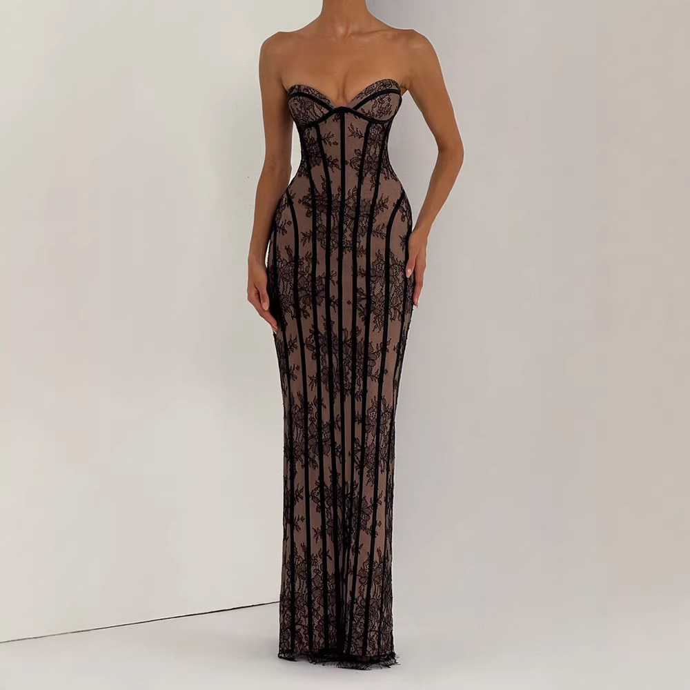 Strapless Bodycon Maxi Dress f - Bodycon Dress Women 评论和价格